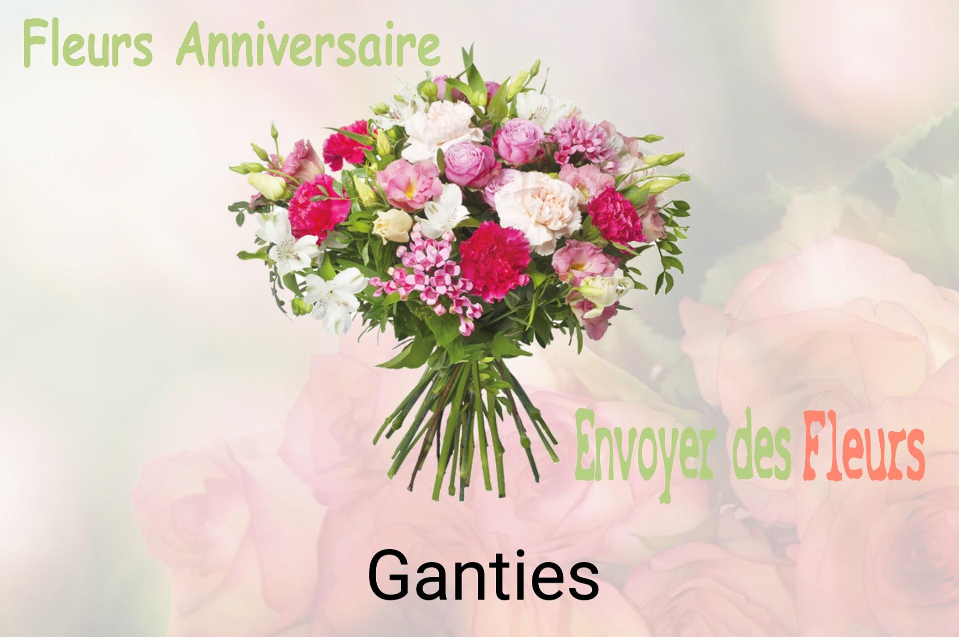 Bouquet de fleurs d’anniversaire livré à Ganties